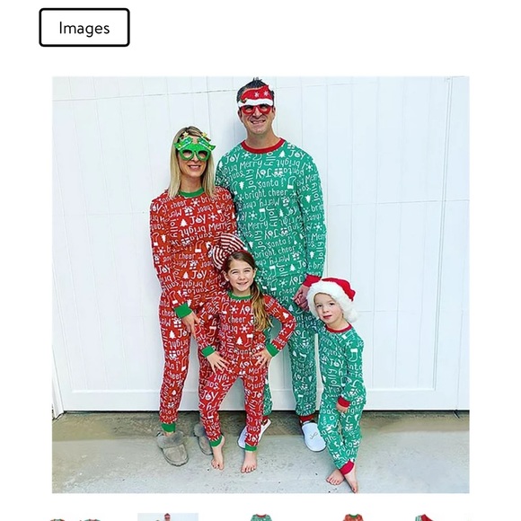 Carter’s NWT Christmas Green Family PJ’s Pajamas Boy Girl 12 months - Picture 3 of 4